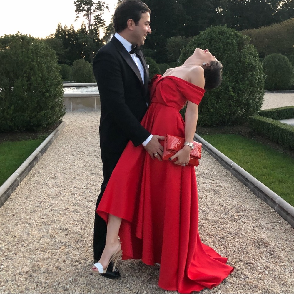 Beautiful red off the shoulder dress